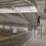 Rede de proteção para quadras poliesportivas